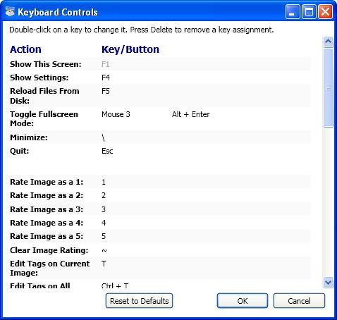 Keyboard controls