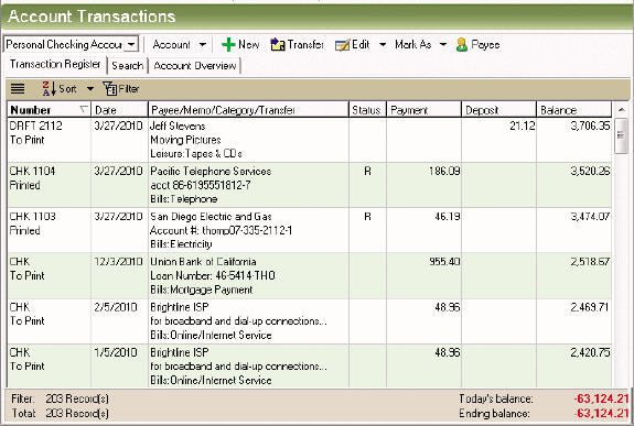 Transaction Window