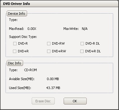 DVD Driver Info