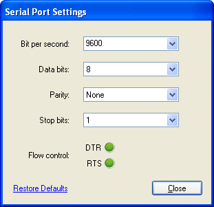 Serial Port Configuration