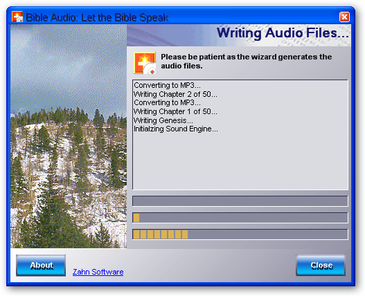 Bible Audio-Creating audio files