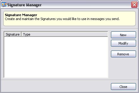 Signature manager