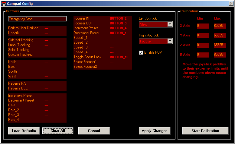 Gamepad Config