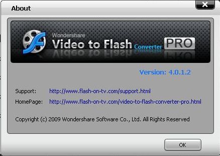 About Wondershare Video to Flash Converter Pro