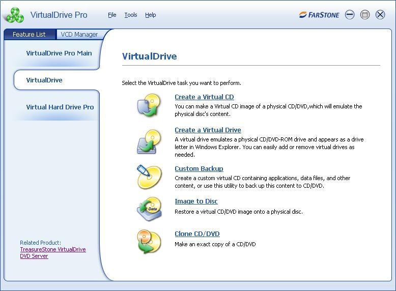 Virtual drive creator and wizards
