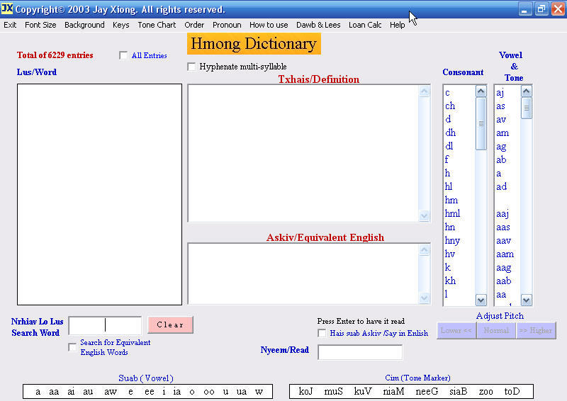 Main window