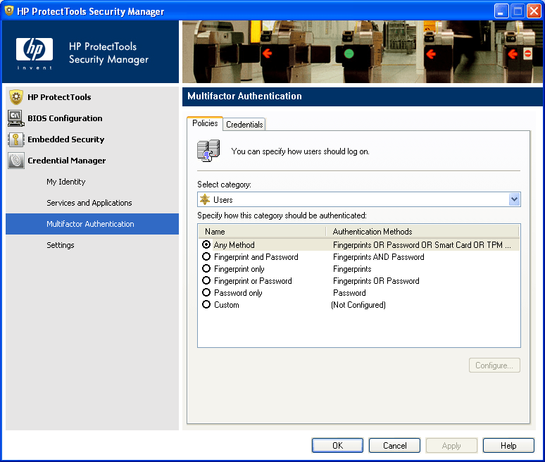 Multiple Credentials Policies