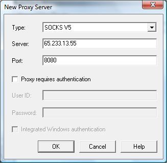 Adding a proxy server