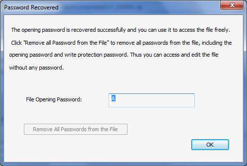 A recovered password