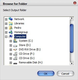 Set Output Folder