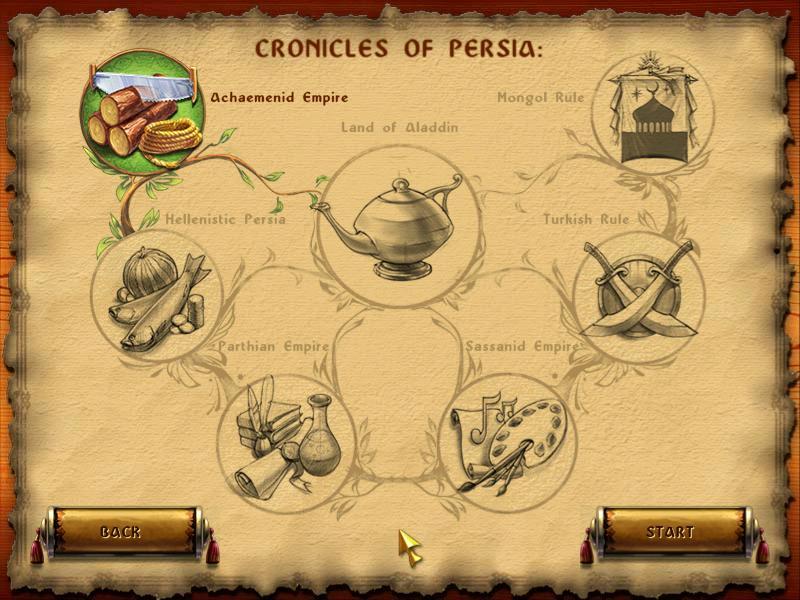 Chronicle selection screen