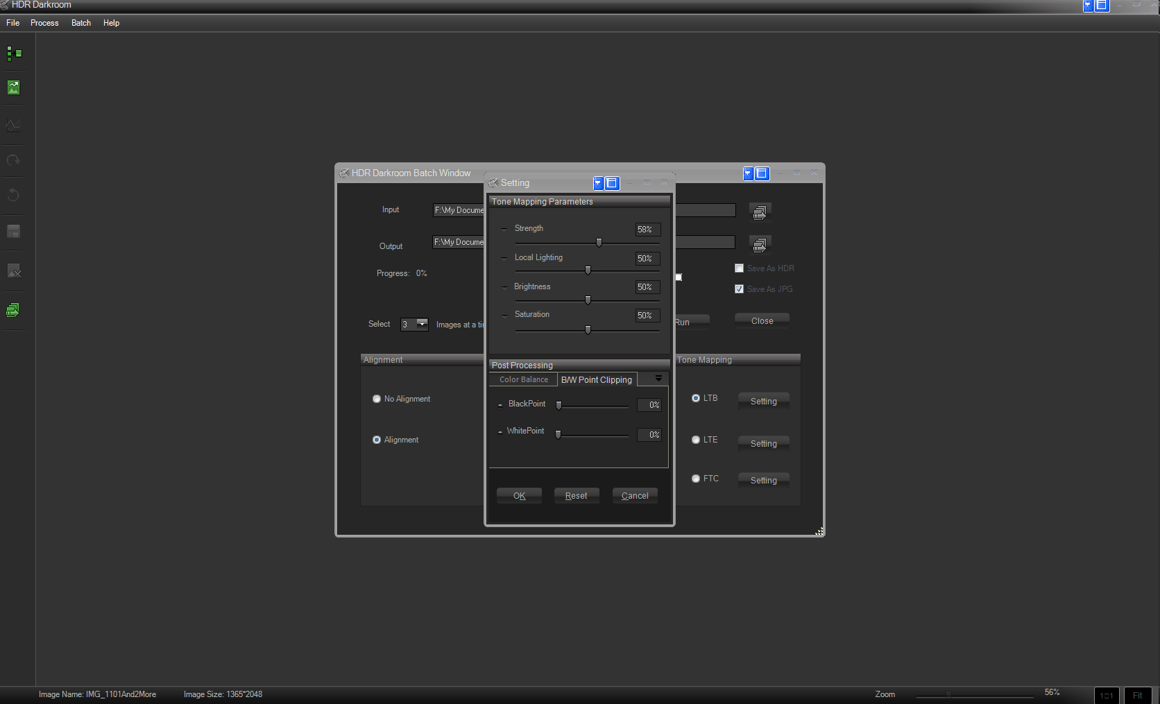 Batch Final Settings