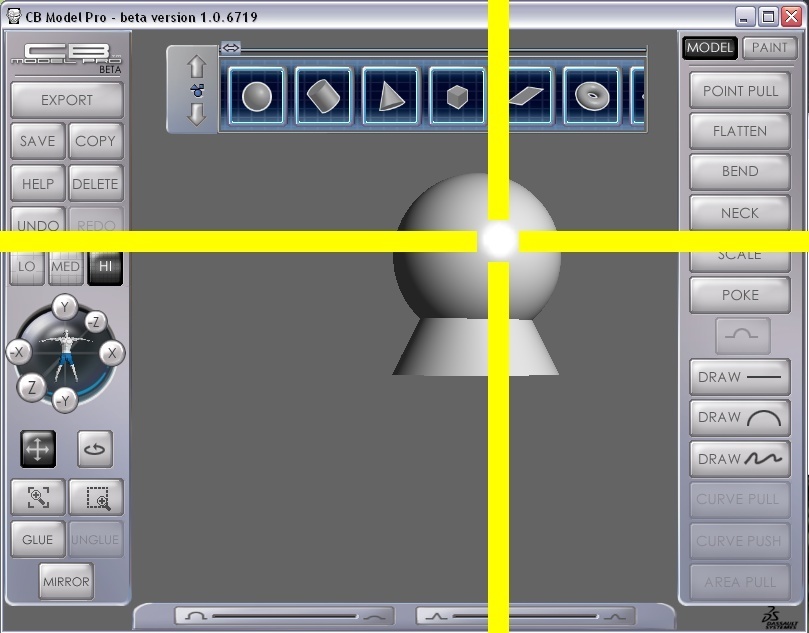CrossHair on 3D image creator