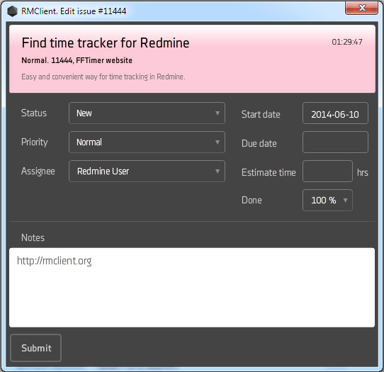 Edit your Issues in RMClient similar to web-interface in Redmine