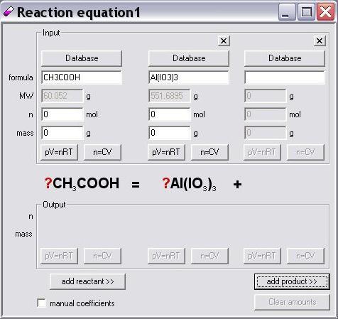 New reaction equation