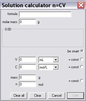 Concentration calculator