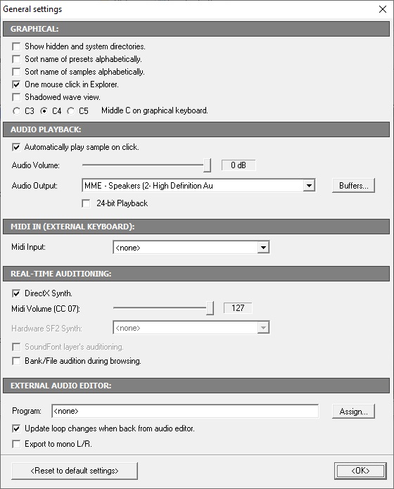 General Settings 