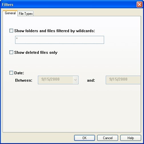 Filters window