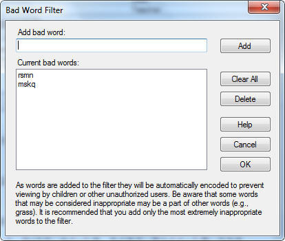 Bad Word Filter