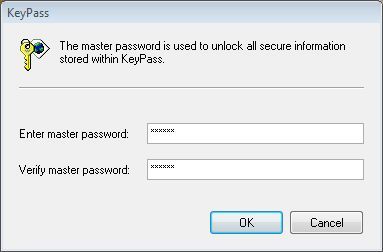 Creating Master Password