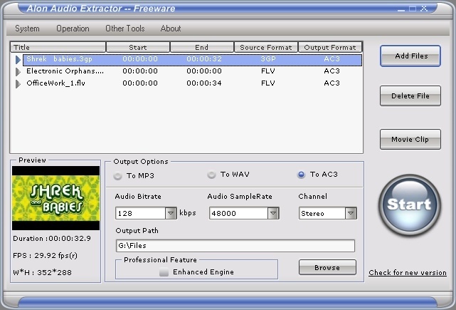 Selecting Video Files for Audio Extraction