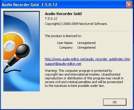 About Audio Recorder Gold