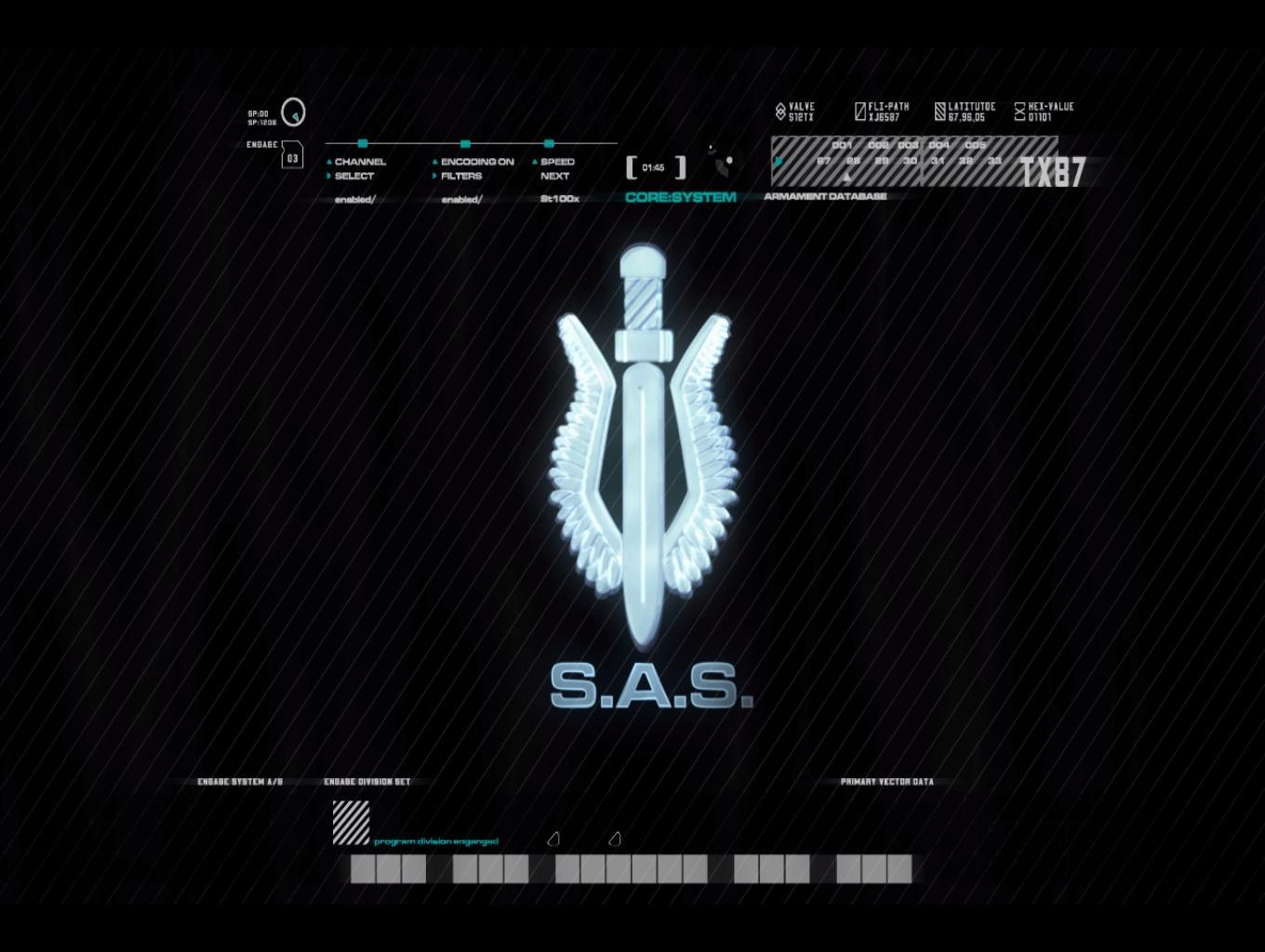 SAS Mission Screen