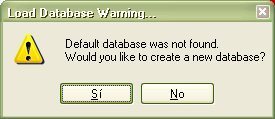 You must create a database first