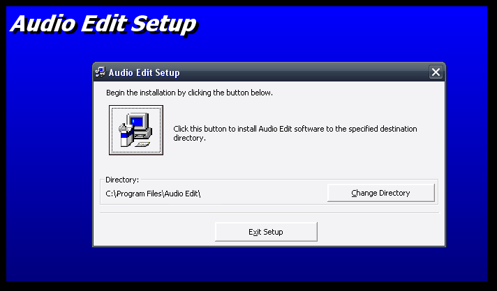 The old-school blue-gradient installer