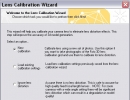 Lens calibration wizard