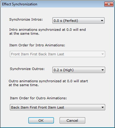 Effect Synchronization Window