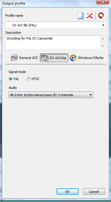 Output profile