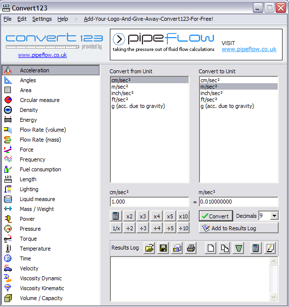 Acceleration converter