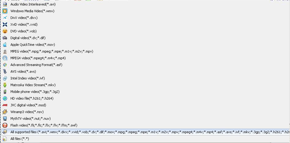 All Supported Files