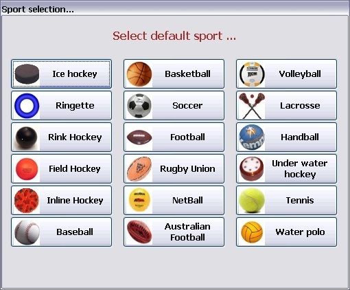 Sport selection