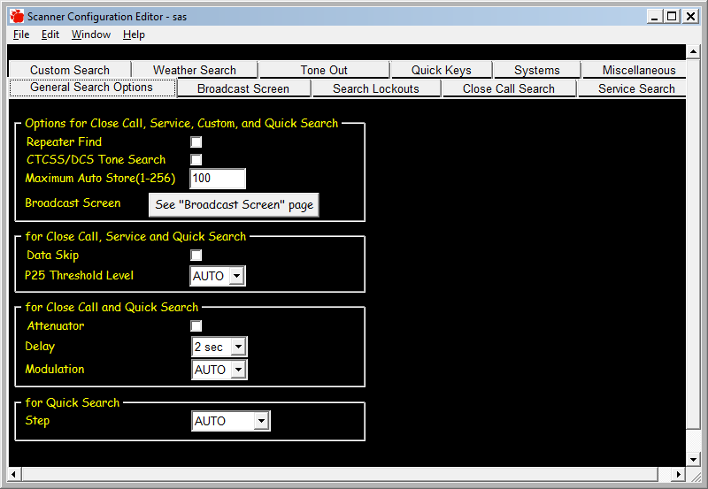 Edit Configuration