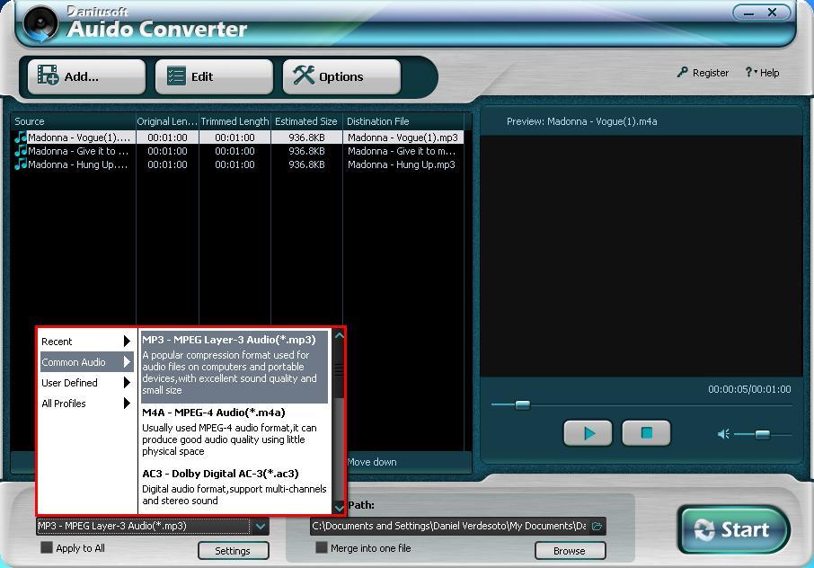 Output Profiles