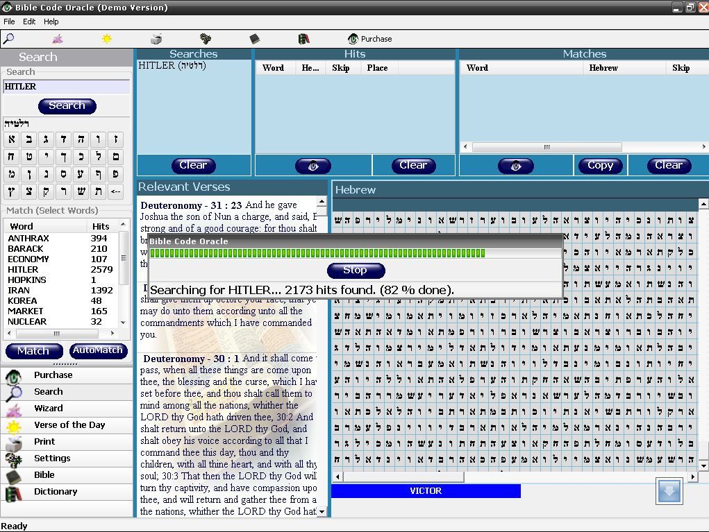 Bible Code Oracle-Search