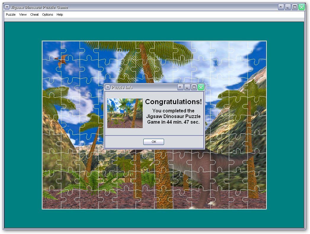 Jigsaw Dinosaur Puzzle-Puzzle solved