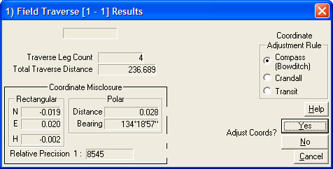 Field data processing: traverse results.