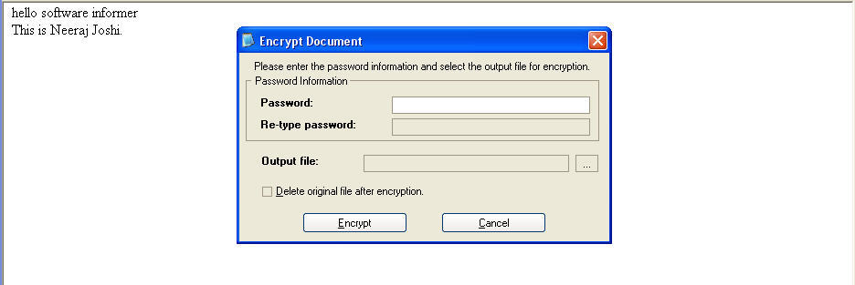 Document Encryption Dialogue