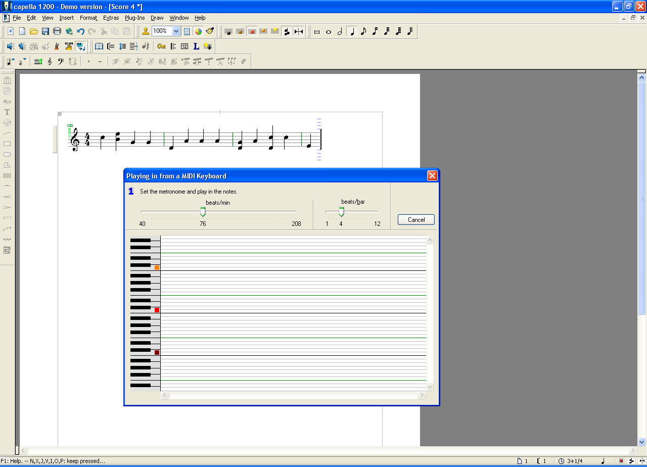 Adding Notes From A MIDI Keyboard