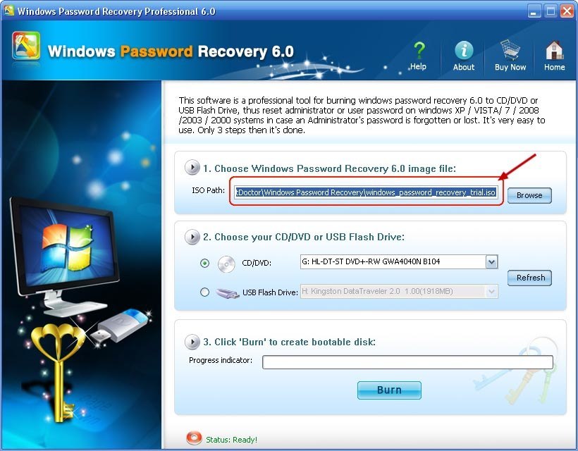 Windows Password Recovery 6.0