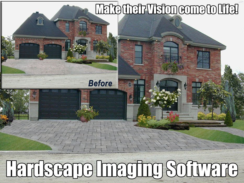 Hardscape Design Software makes it easy to show driveways and patio's.