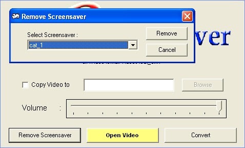 Removing screensaver