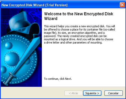 New disk image wizard