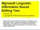 Microsoft Linguistic Information Sound Editing Tool