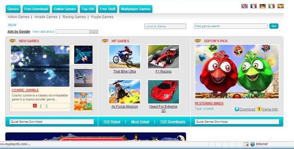 MyPlayCity.com Main Page