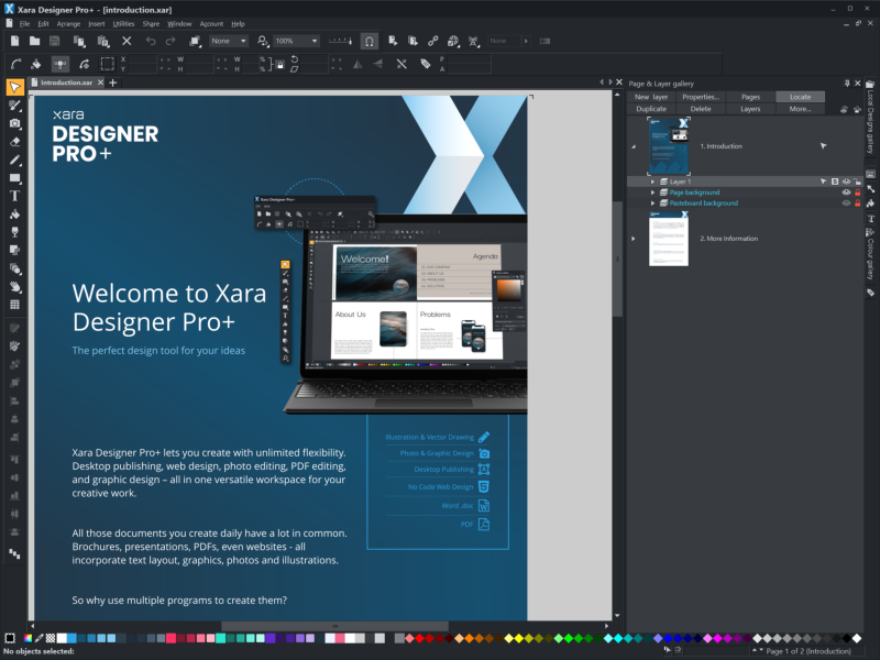 The latest version of Xara Designer Pro