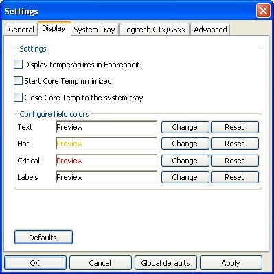 Settings Window